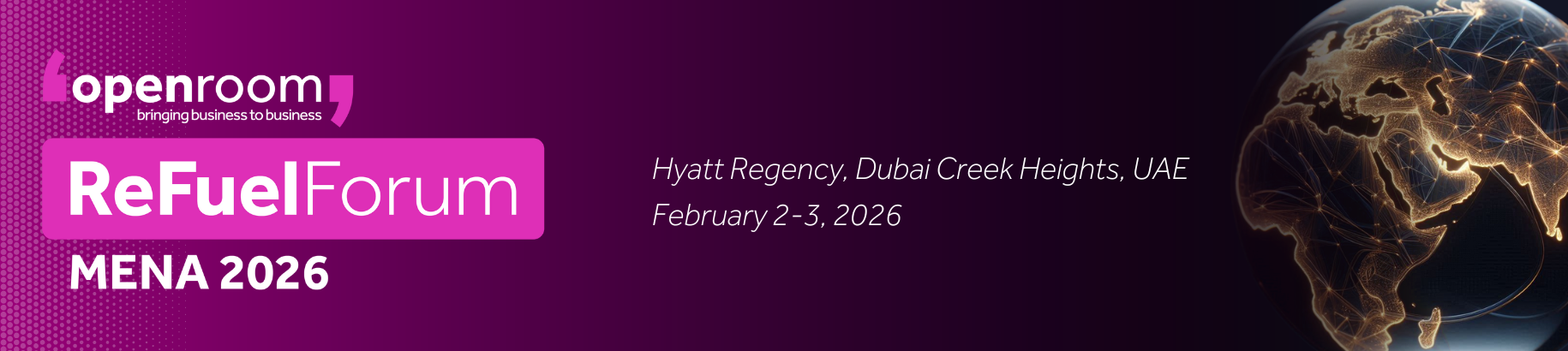 ReFuel MENA agenda header